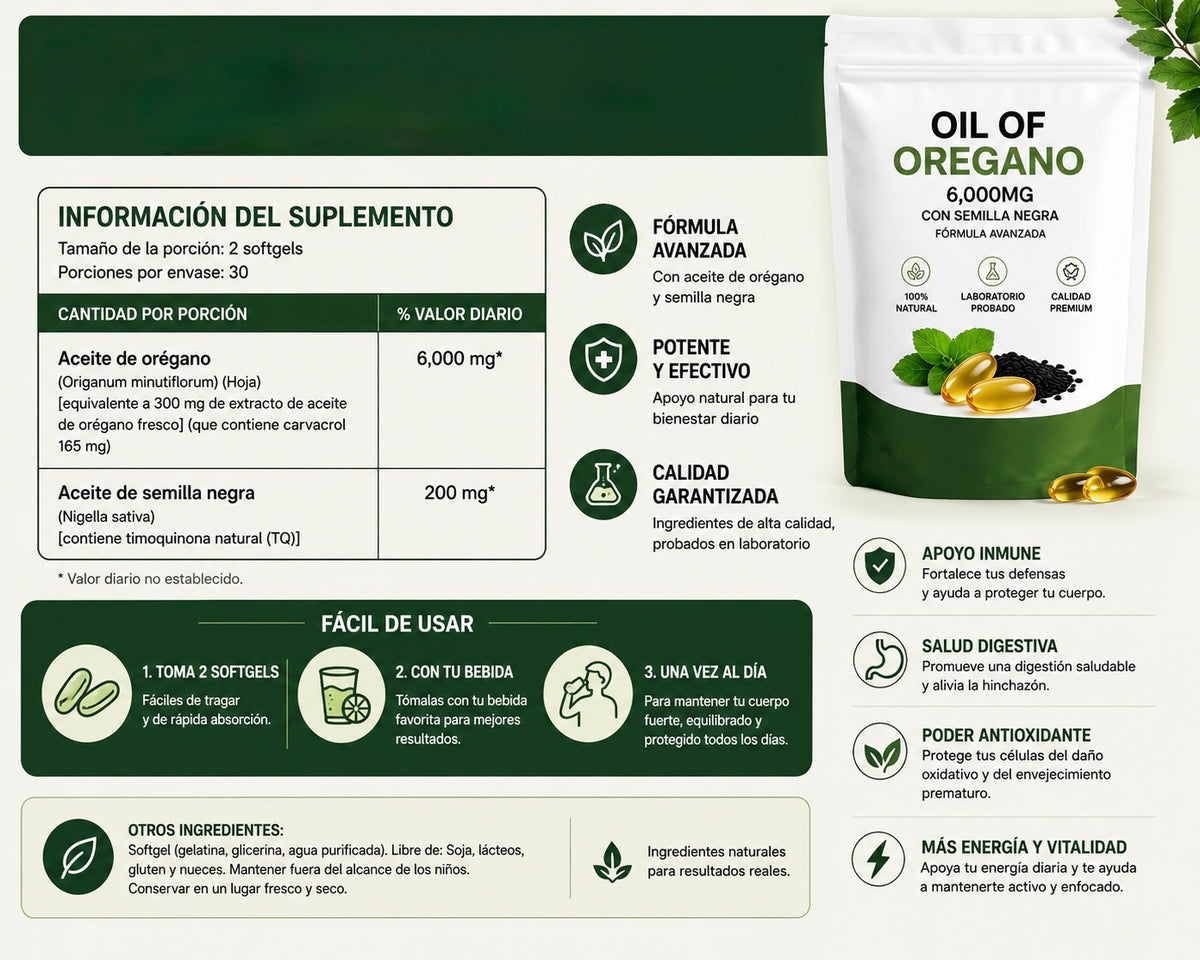 Aceite de orégano| bienestar natural